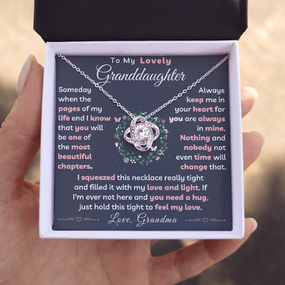 My Lovely Granddaughter Necklace - When the pages of my life end (162.lk.70)