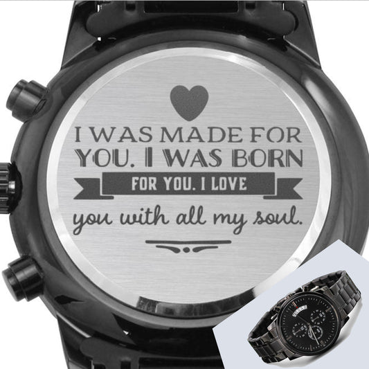 One Year Anniversary Gifts For Boyfriend  - made for you | Anniversary gifts for boyfriend 1 year | Relationship Watch Men | Romantic Gifts for him