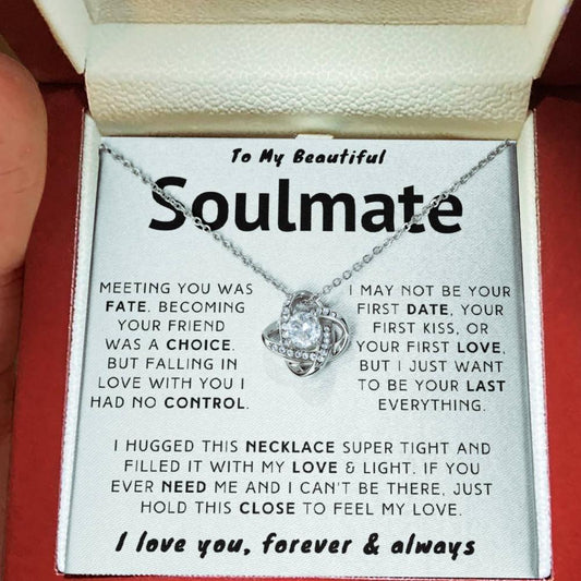 Alexa's Gifts Valentine's Day necklace To My Soulmate | Women birthday gift | Best birthday gifts for her | Birthday gift for wife | Girlfriend anniversary necklace