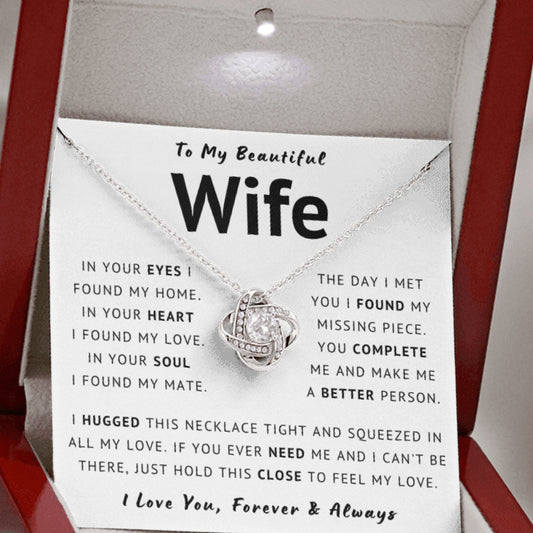 My Beautiful Wife Necklace - In Your Eyes I Found My Home (189.lk.007-3)