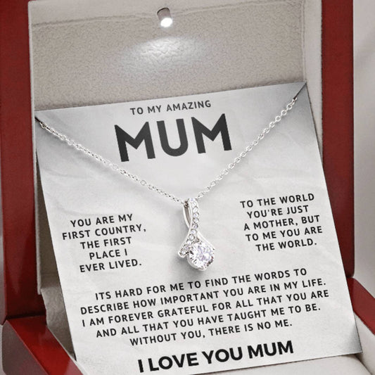 My Amazing Mum Necklace - You Are My World (m.008.al)