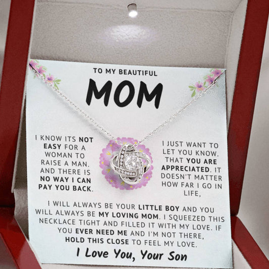 My Beautiful Mom Necklace - Always Your Little Boy (m.011os.lk)