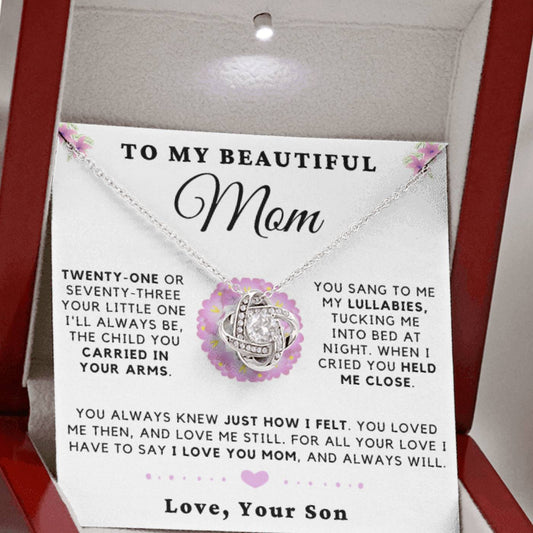 My Beautiful Mom Necklace - Always Your Little One, Love Son (m.014os.lk)