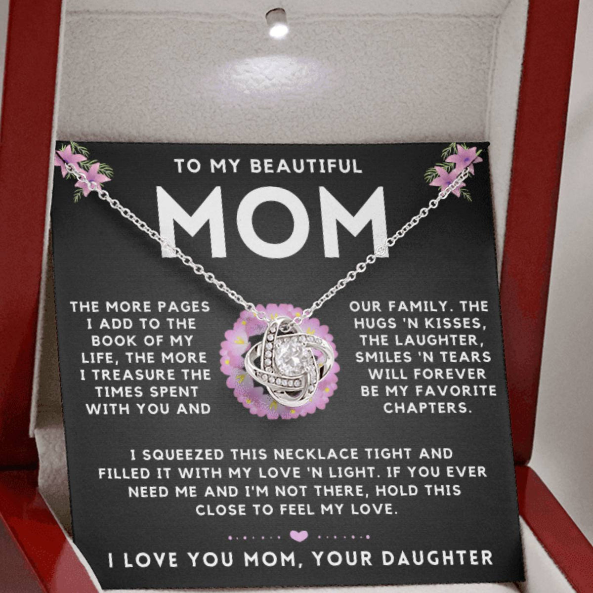 My Beautiful Mom Necklace - Treasure The Times Spent With You (m.012o-1.lk)