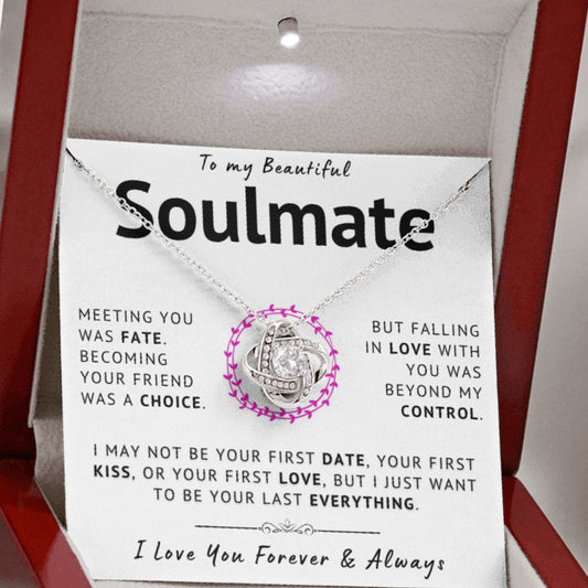My Beautiful Soulmate Necklace - Fall In Love With You Was Beyond My Control (188.lk.010)