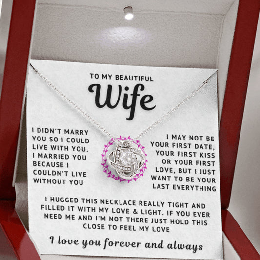 My Beautiful Wife Necklace - Hold This Close To Feel My Love (189.lk.006-3)