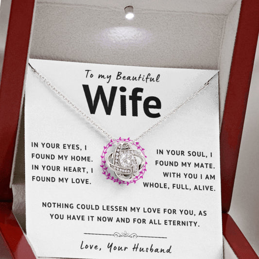 My Beautiful Wife Necklace - In Your Eyes I Found My Home (189.lk.007-7)