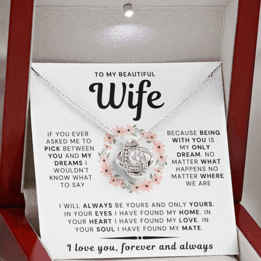 My Beautiful Wife Necklace - In Your Soul I Have Found My Mate (189.lk.016.3)