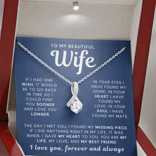 My Beautiful Wife Necklace - Wish I Could Go Back In Time (189.al.021)