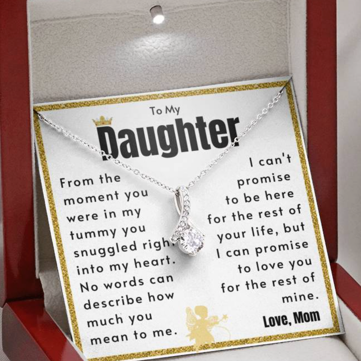 Daughter Necklace - From the moment you were in my tummy