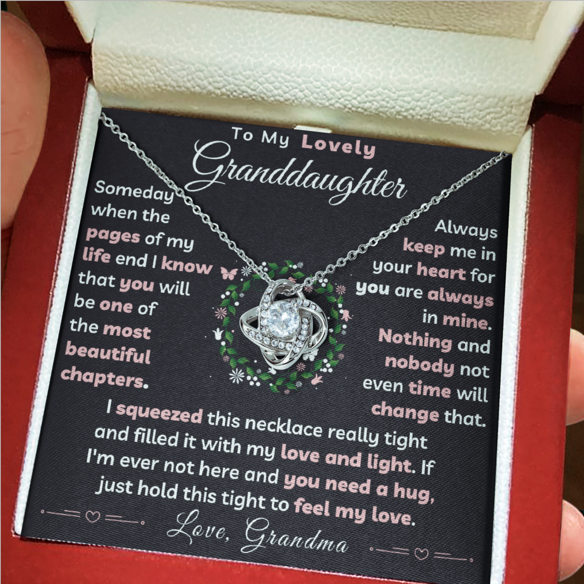 My Lovely Granddaughter Necklace - When the pages of my life end (162.lk.70)