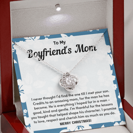 To My Boyfriend's Mom Necklace - He is everything I hoped for thanks to you