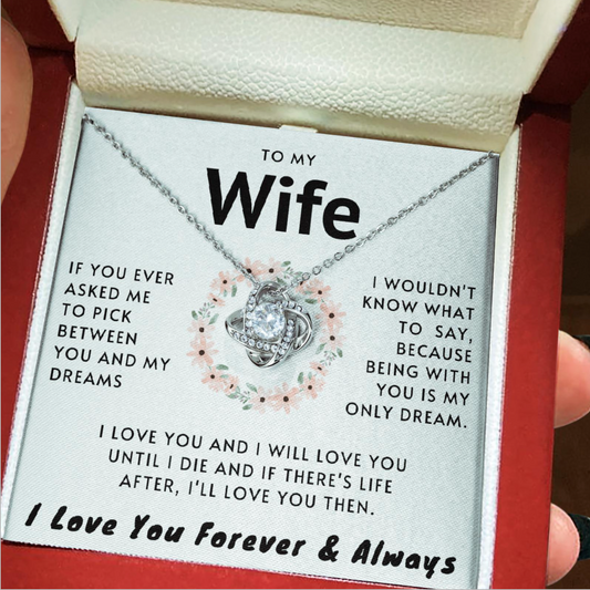 To My Wife Necklace - Being With You Is My Only Dream (189.lk.005)