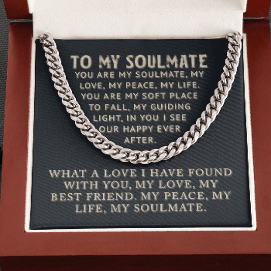 To My Soulmate Cuban Link Chain (fsm.clc.04)