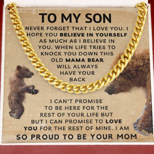 To My Son Cuban Link Chain - Believe In Yourself As Much As I Believe In You (s.012.clc)