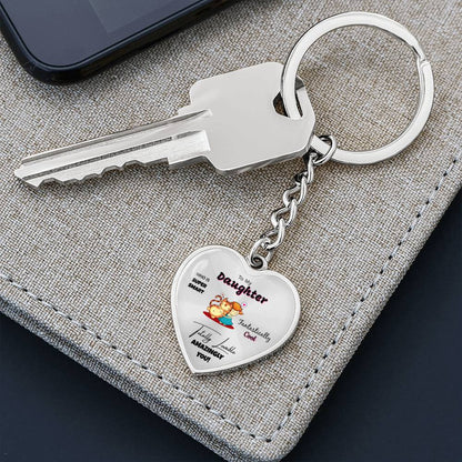 To My Daughter Super Smart Fantastically Cool Keychain