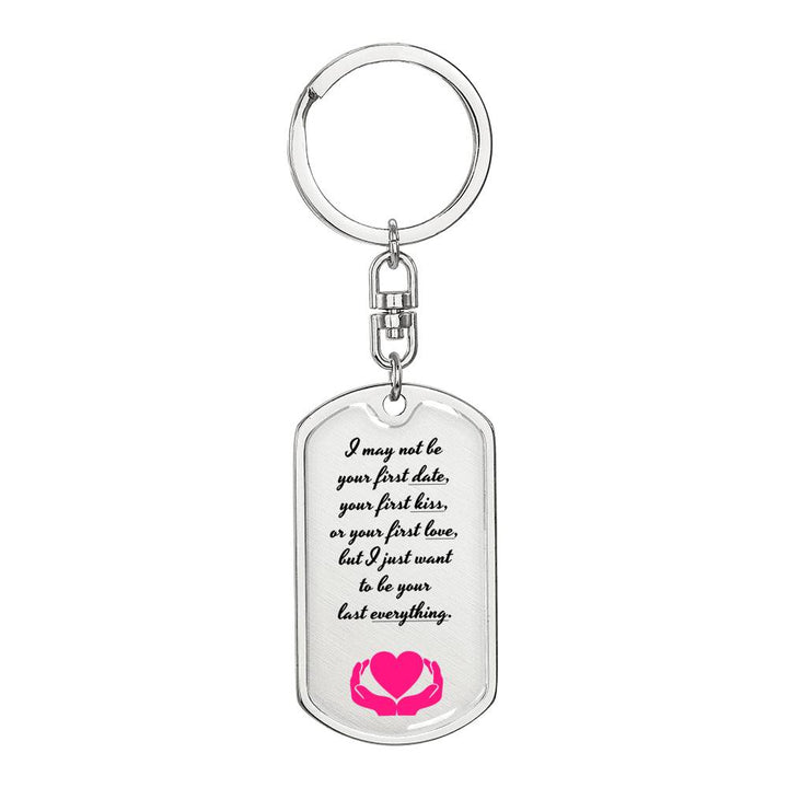 One Year Anniversary Dogtag Keychain for Men