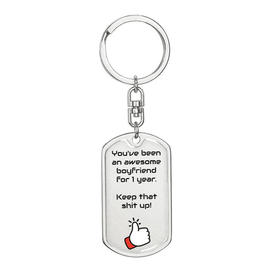 Funny One Year Anniversary Gifts For Boyfriend | Anniversary gifts for boyfriend 1 year | Long Distance Relationship Keychain | Gifts for him
