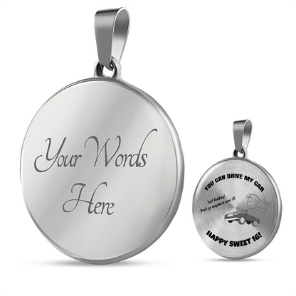 Happy Sweet 16 Daughter Necklace | 16th Birthday Gift for Daughter | New Driver Gift for Daughter | Necklace Mom to Daughter