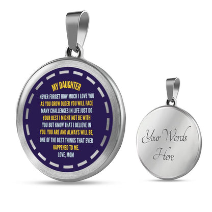 Happy birthday daughter - my wish for you | Birthday Gift for Daughter - Happy Sweet 16 gift | Necklace for Daughter | to my Daughter