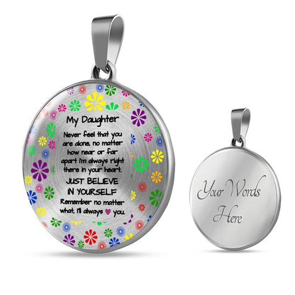 To My Daughter - always love you | Gift for Daughter | Daughter Necklace | Birthday gift for Daughter | Daughter Graduation gift