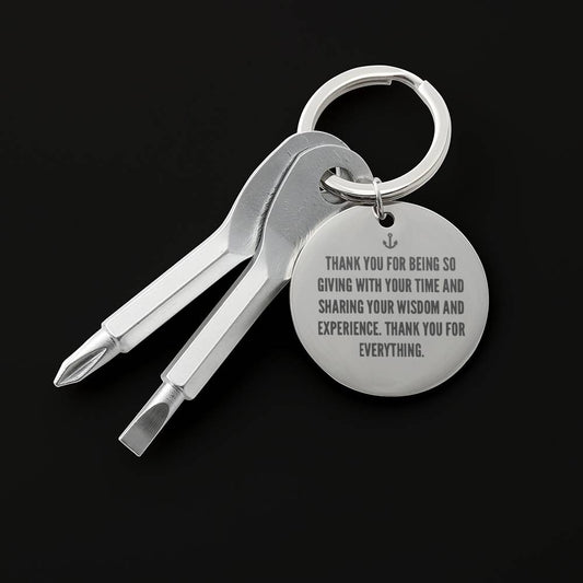 Mentor Gift Screwdriver Keychain - Supervisor Gift | Uncle, Godfather, New Job, Moving Away, Retirement, DIY