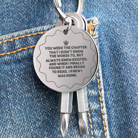 One Year Anniversary Screwdriver Keychain for Men | Anniversary Gifts for Men 1 year | DIY Birthday Gift Men - I'm Home With You - Gifts For Him