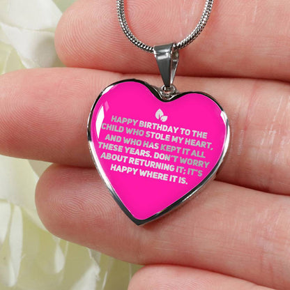 Happy Birthday to the Child Who Stole My Heart | Daughter Necklace