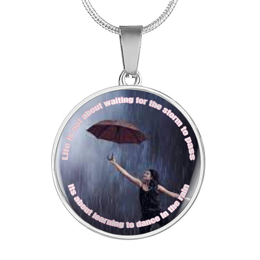 Girl Necklace - Learn to Dance In the Rain | Daughter Necklace | Niece Gift | Graduation Gift