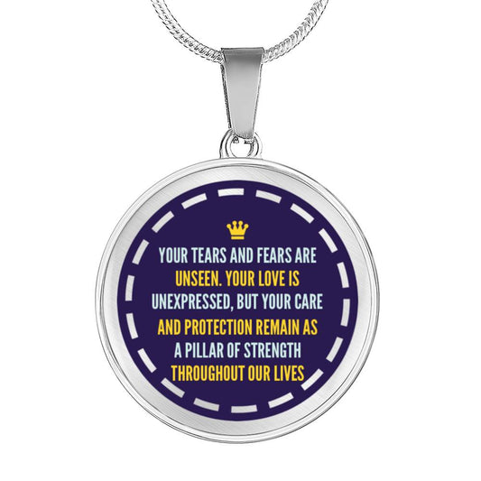 Father's Day Gift - You Are A Pillar of Strength For Us - Circle Necklace | Gift for Dad