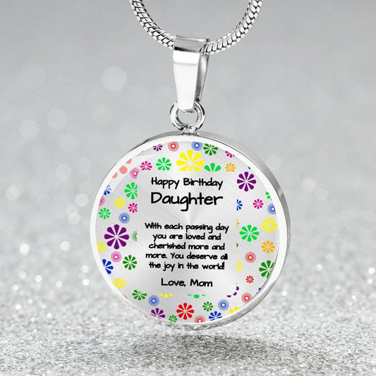 Happy Birthday daughter - all the joy | Birthday Gift for Daughter | Necklace for Daughter | Mom to Daughter