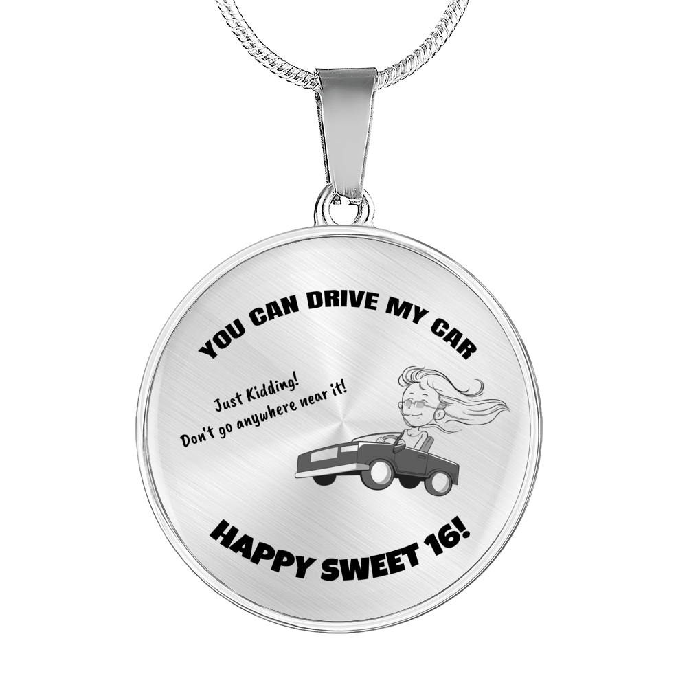 Happy Sweet 16 Daughter Necklace | 16th Birthday Gift for Daughter | New Driver Gift for Daughter | Necklace Mom to Daughter