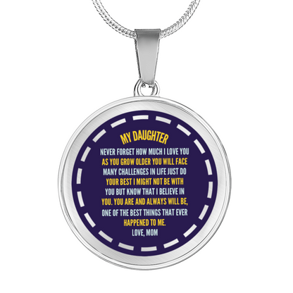 Happy birthday daughter - my wish for you | Birthday Gift for Daughter - Happy Sweet 16 gift | Necklace for Daughter | to my Daughter