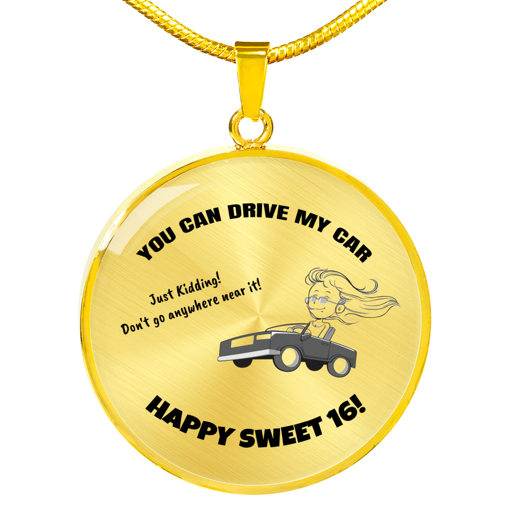 Happy Sweet 16 Daughter Necklace | 16th Birthday Gift for Daughter | New Driver Gift for Daughter | Necklace Mom to Daughter