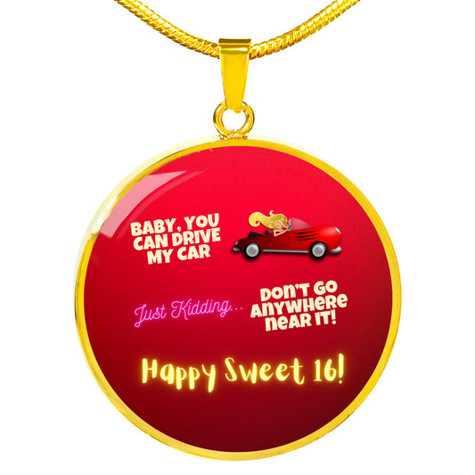 New Driver Luxury Necklace | Happy Sweet 16 gift for Daughter | 16th Birthday Gift for Daughter | Luxury Necklace for Daughter | Parent to Daughter