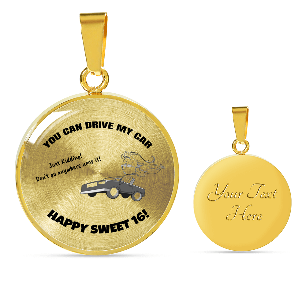 Happy Sweet 16 Daughter Necklace | 16th Birthday Gift for Daughter | New Driver Gift for Daughter | Necklace Mom to Daughter