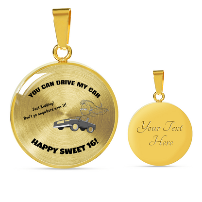 Happy Sweet 16 Daughter Necklace | 16th Birthday Gift for Daughter | New Driver Gift for Daughter | Necklace Mom to Daughter