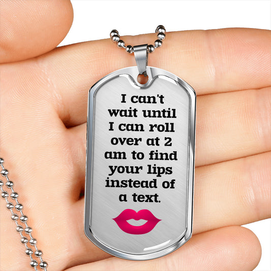 Long Distance Relationship Gifts For Husband - Dogtag Necklace | Boyfriend Missing You Gift