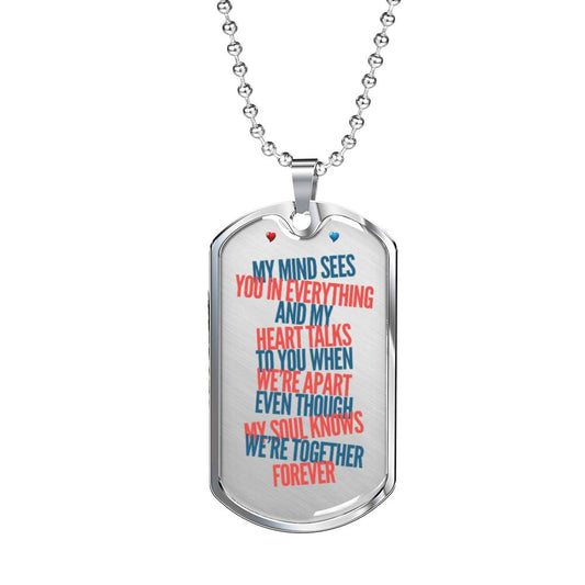 Gifts for Him - Together Forever - Military Necklace