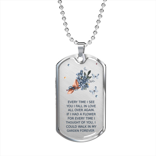 Romantic Partner Necklace Gift - For Every Time I Thought Of You