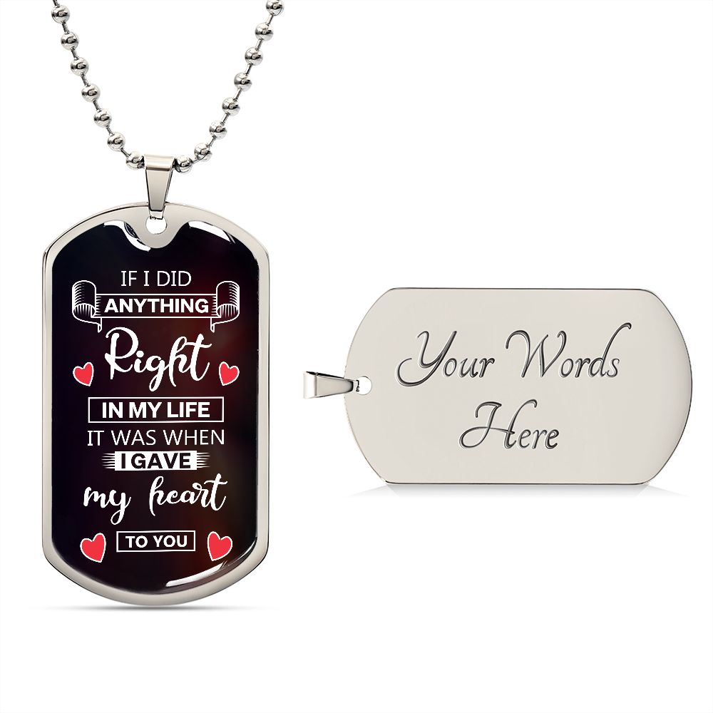 Personalizable Soulmate Necklace - If I did anything right in life