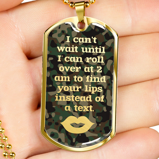 Long Distance Relationship Gifts For Military Husband - Dogtag Necklace | Military Boyfriend Missing You Gift