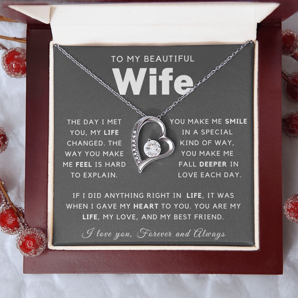 Beautiful Wife Necklace - my life, love, best friend