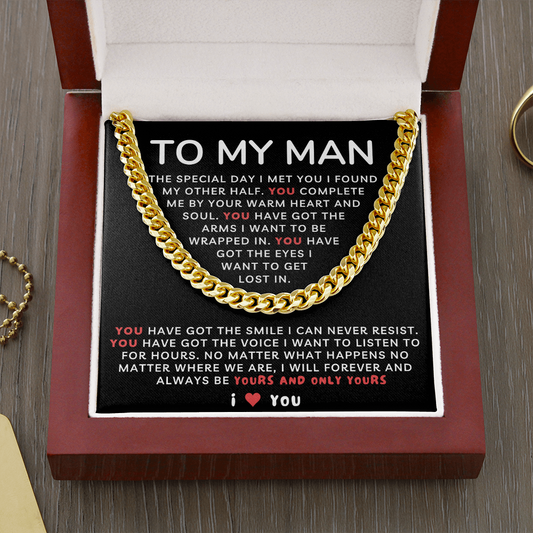 To My Man Cuban Link Chain - Yours and Only Yours (fsm.008.clc)