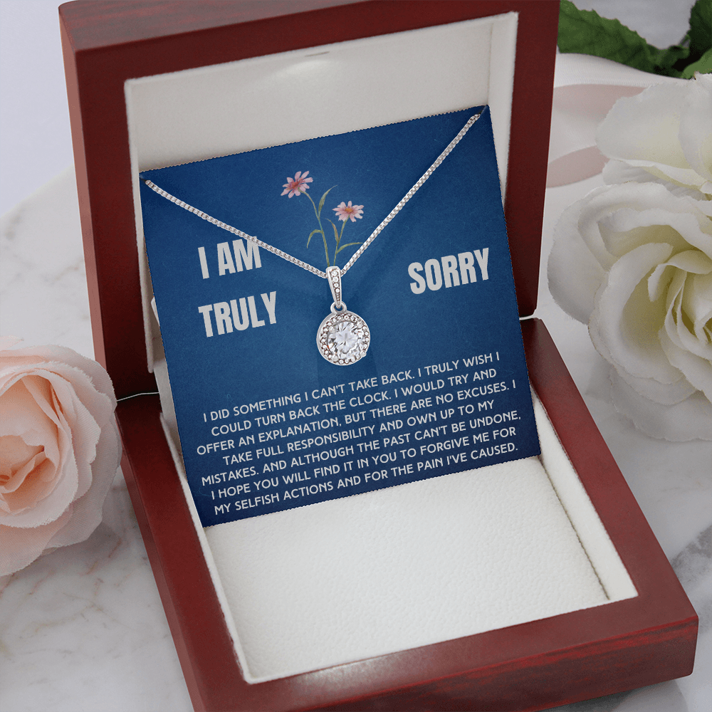 Truly Sorry Necklace To A Woman From Man, Woman or Child (sy.004.eh)