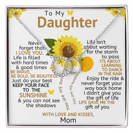 To My Daughter Necklace - Be Brave, Be Bold, Be Beautiful (d.010.pp)