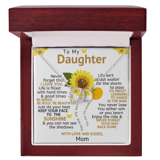 To My Daughter Necklace - Be Brave, Be Bold, Be Beautiful (d.010.pp.m)