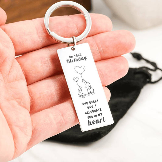 Happy Birthday Daughter - celebrate you | Birthday Gift for Daughter | Daughter Keychain | Birthday gift for Daughter | Daughter Birthday gift