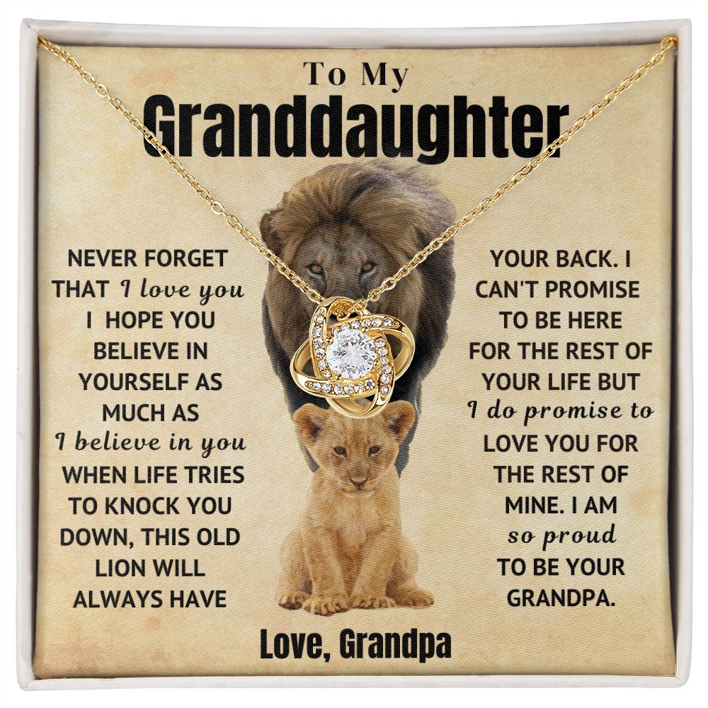 To My Granddaughter Necklace - Always Have Your Back