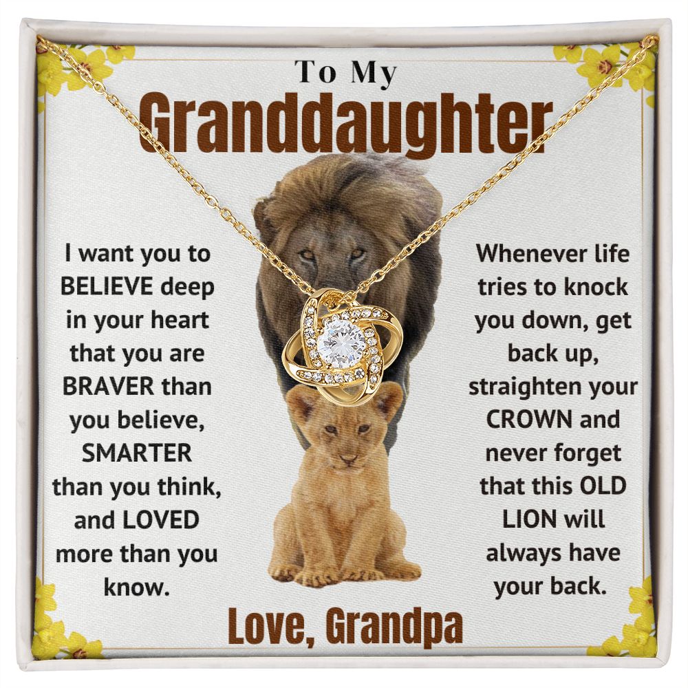 To My Granddaughter Necklace - Always Have Your Back
